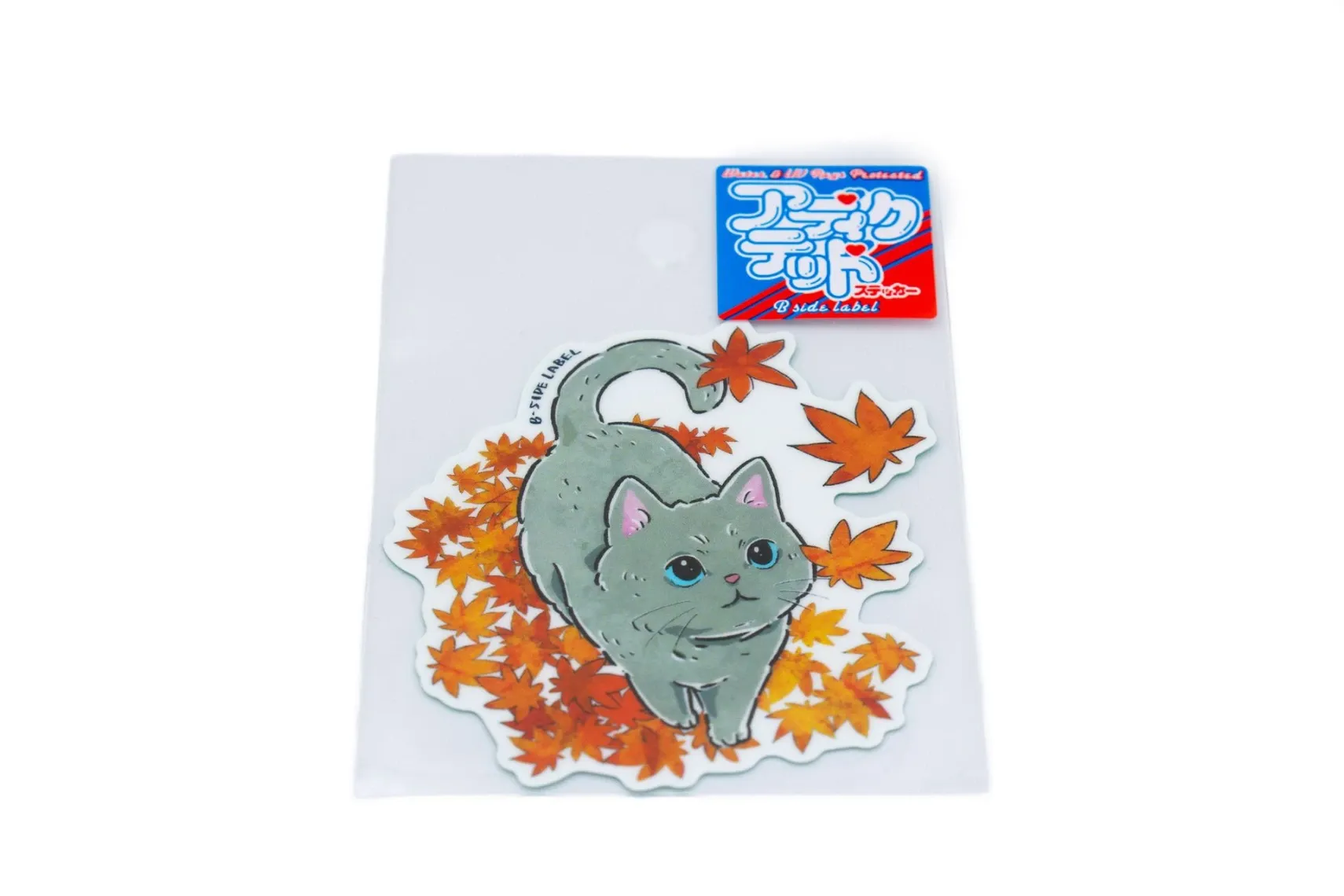Sticker haute résistance "Chat d'Automne"- grand format -    B-Side