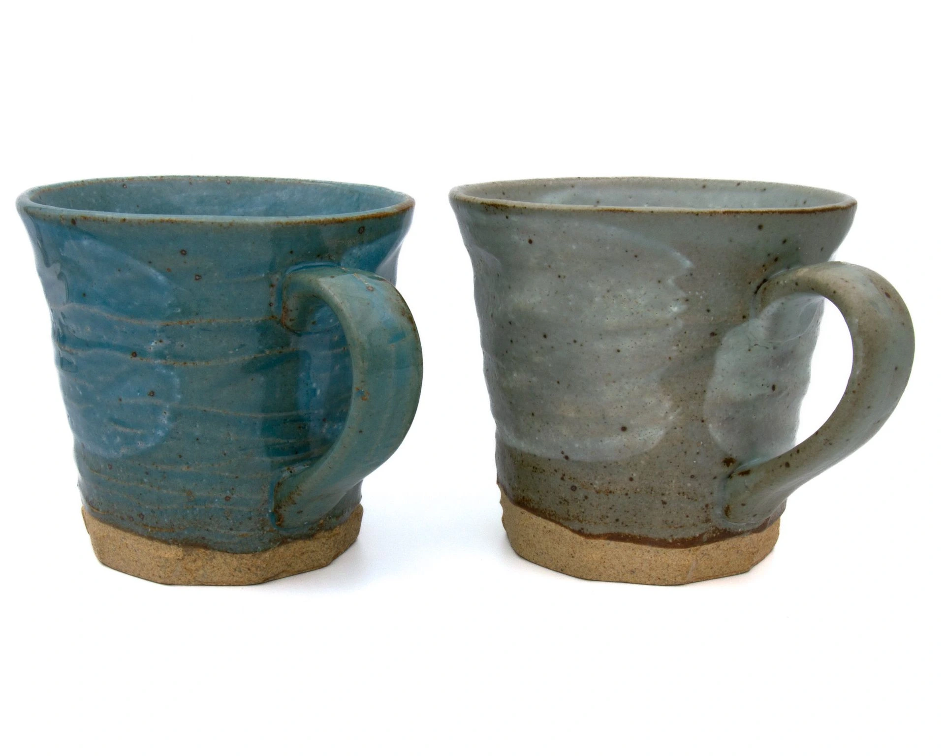 Duo de Mugs Bleu Haiyu – Artisanat en Grès