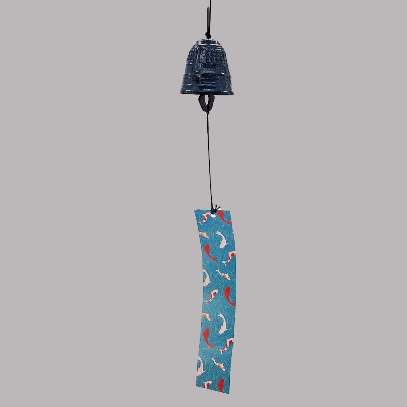 Cloche à vent / Furin en fonte bleue
