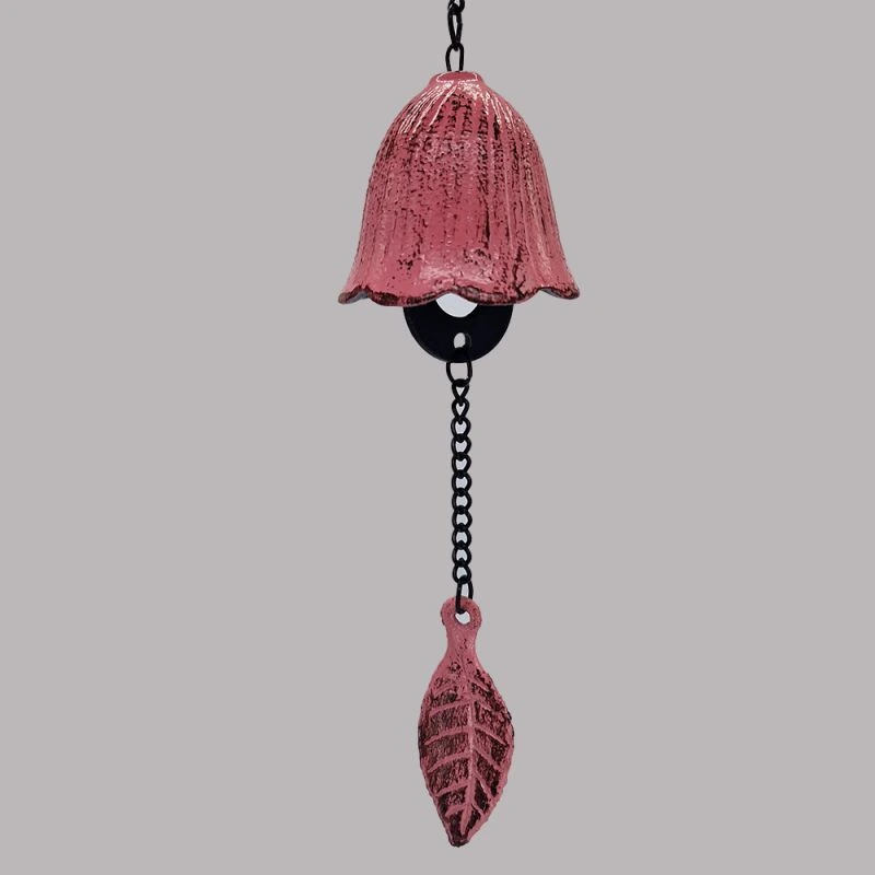 Cloche à vent / Furin en fonte rose