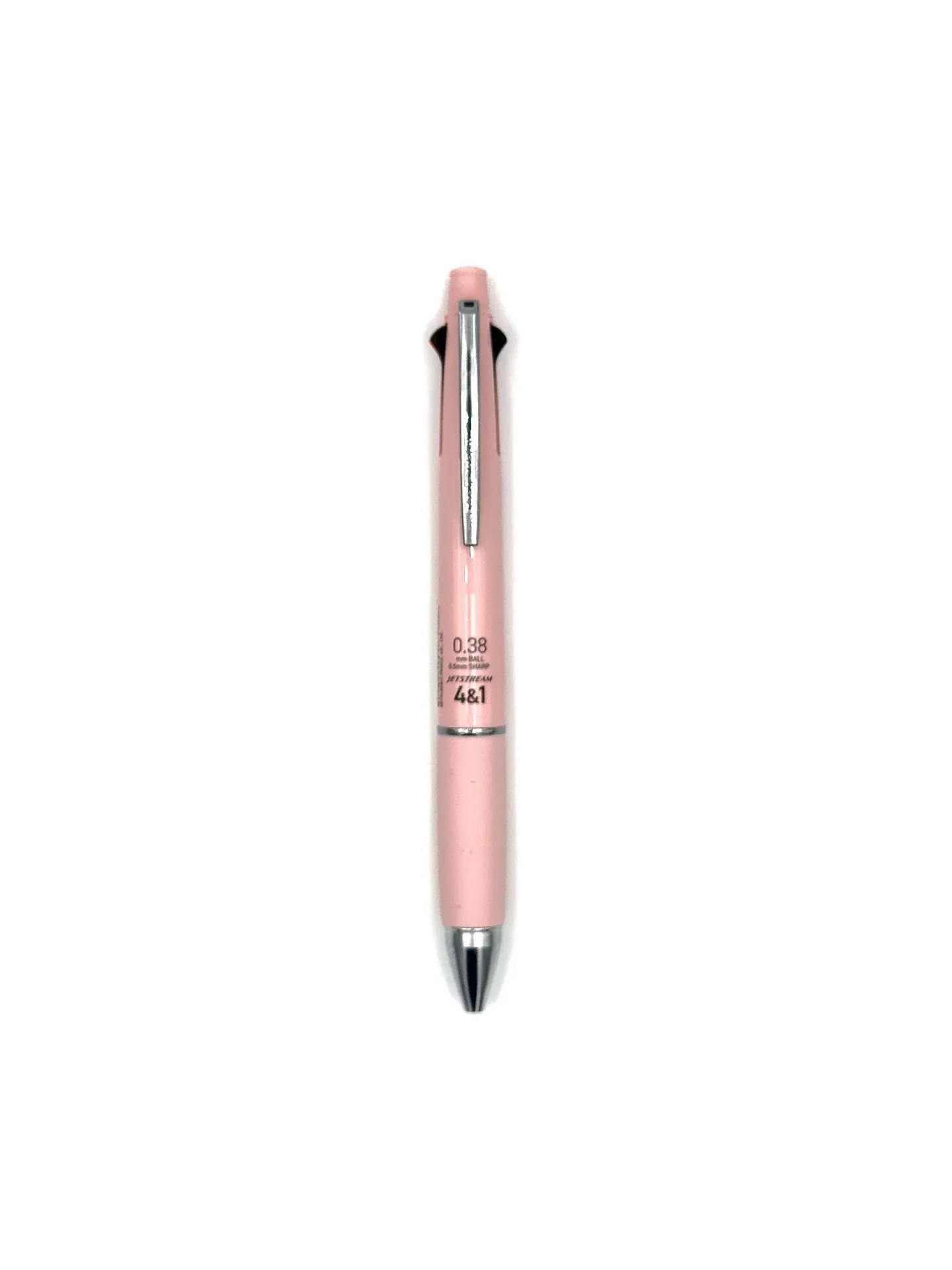 Stylo à bille 4 couleurs rechargeable et porte-mine - Uni Jetstream 4&1 - Mitsubishi Pencil (0.38mm, Soft Pink)
