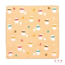 Essuie-mains japonais motif chat -format 25x25 - double face (gaze & éponge) - 100% coton - Hamamonyo